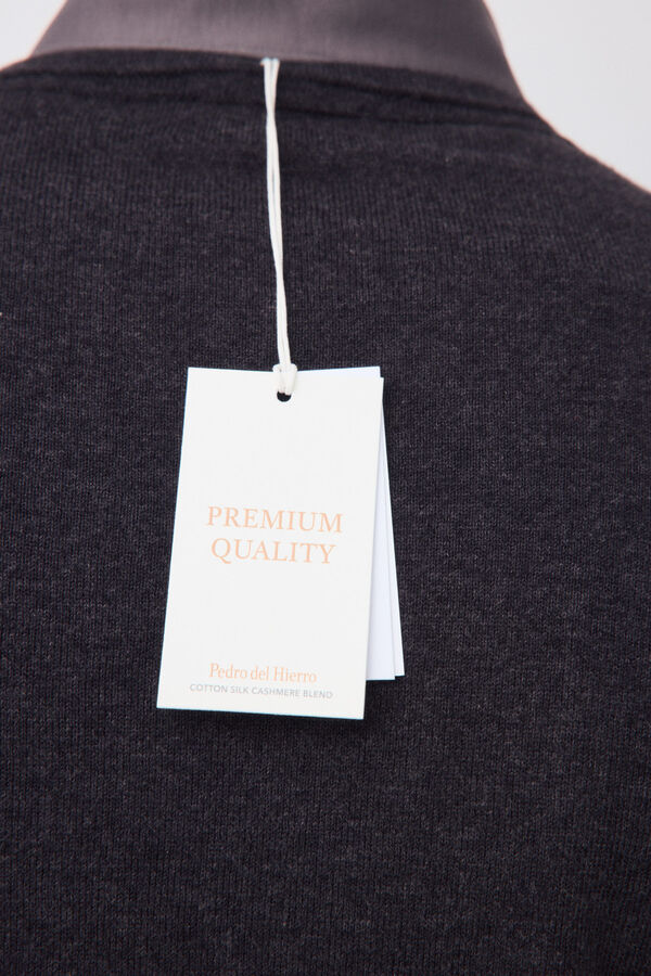 Pedro del Hierro Premium cotton silk cashmere knit jumper Grey