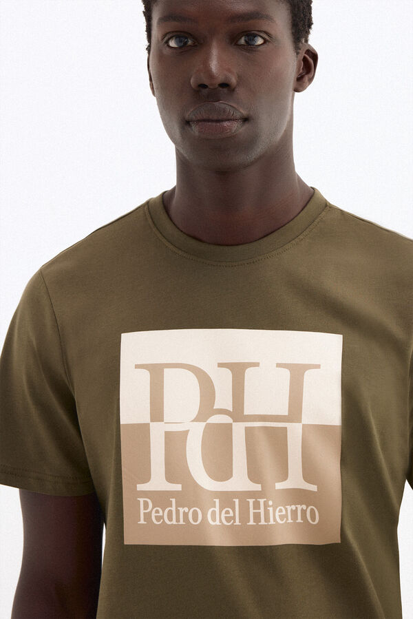 Pedro del Hierro Large logo T-shirt Green