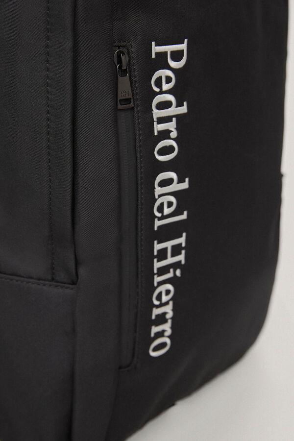 Pedro del Hierro Mochila tecido lisa Preto