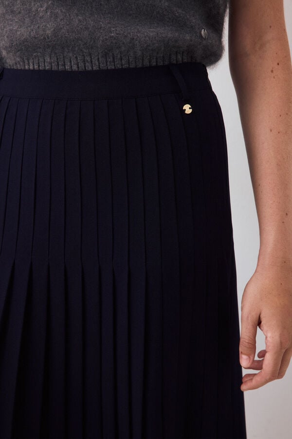 Pedro del Hierro Pleated skirt Blue