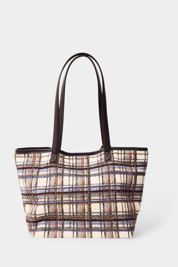 Pedro del Hierro Mala tote bag aos quadrados Azul
