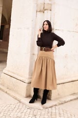 TFP by Tamara Falcó Second leather swan jersey Brown