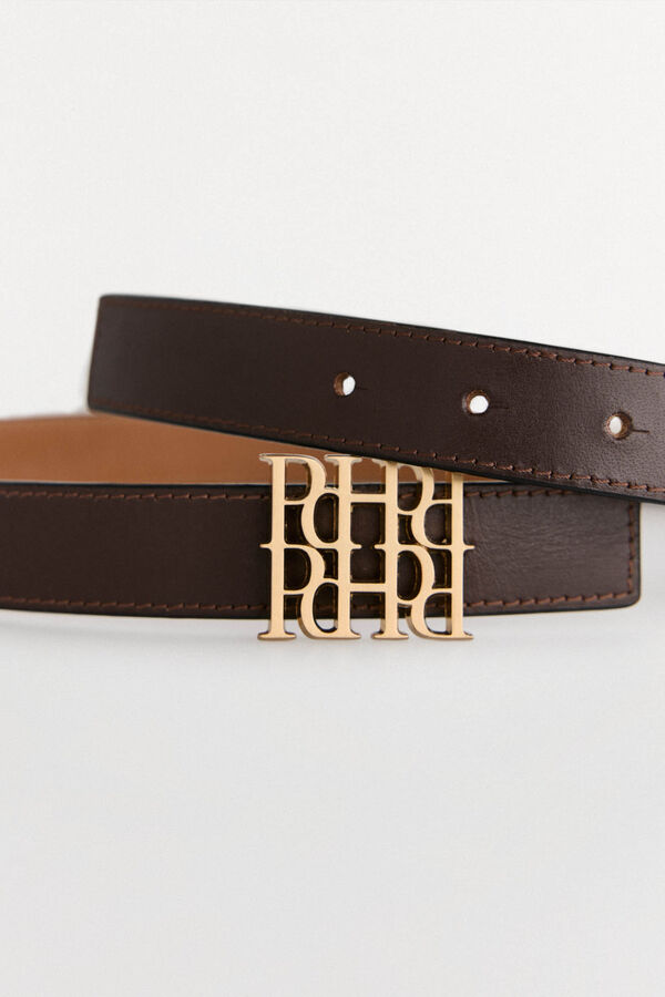 Pedro del Hierro Reversible logo belt Brown