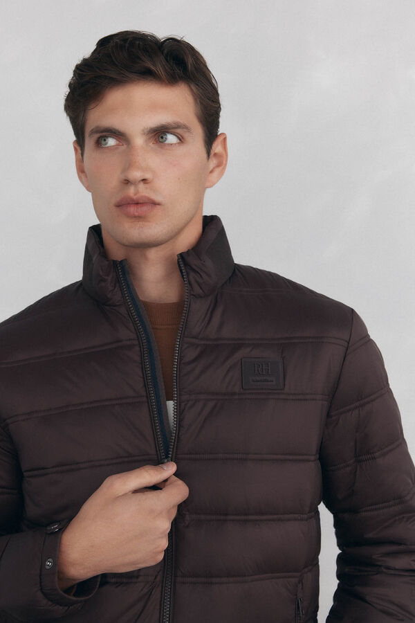 Pedro del Hierro Ultra-light quilted jacket Brown