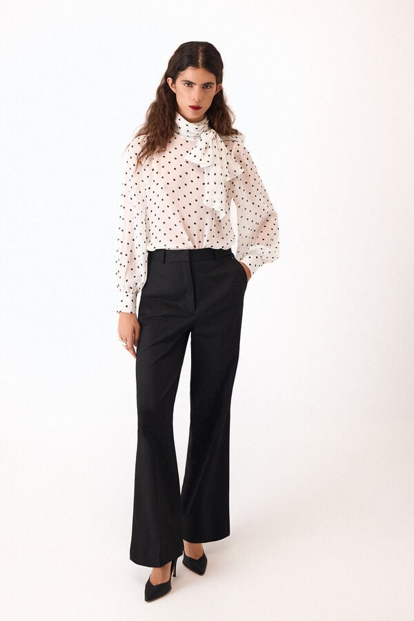 Pedro del Hierro Polka polka-dots blouse parade Ivory