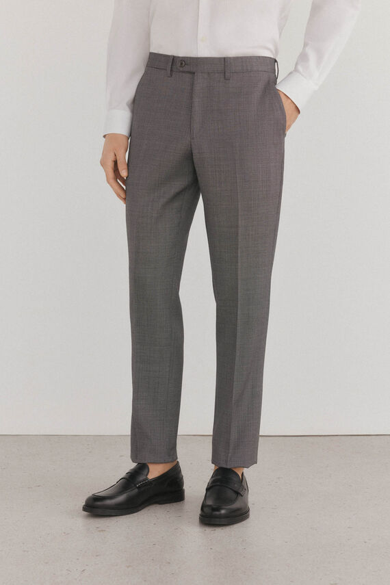 Pantalón ojo de perdiz bi-stretch slim fit