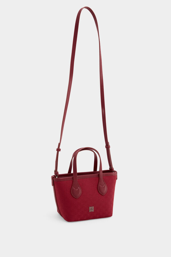 Pedro del Hierro Mini shopper jacquard Burdeos