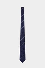 Pedro del Hierro Extra-fine silk tie Blue