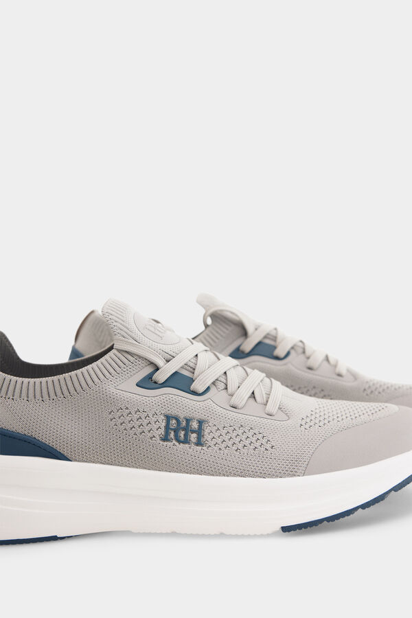 Pedro del Hierro Fabric lace-up sneaker Grey