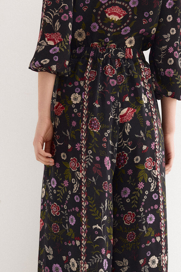 TFP by Tamara Falc&oacute; Printed fluid trousers Black