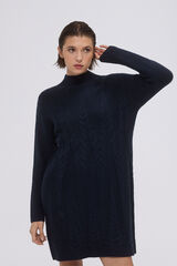 Pedro del Hierro Jersey-knit cross-knit dress Blue