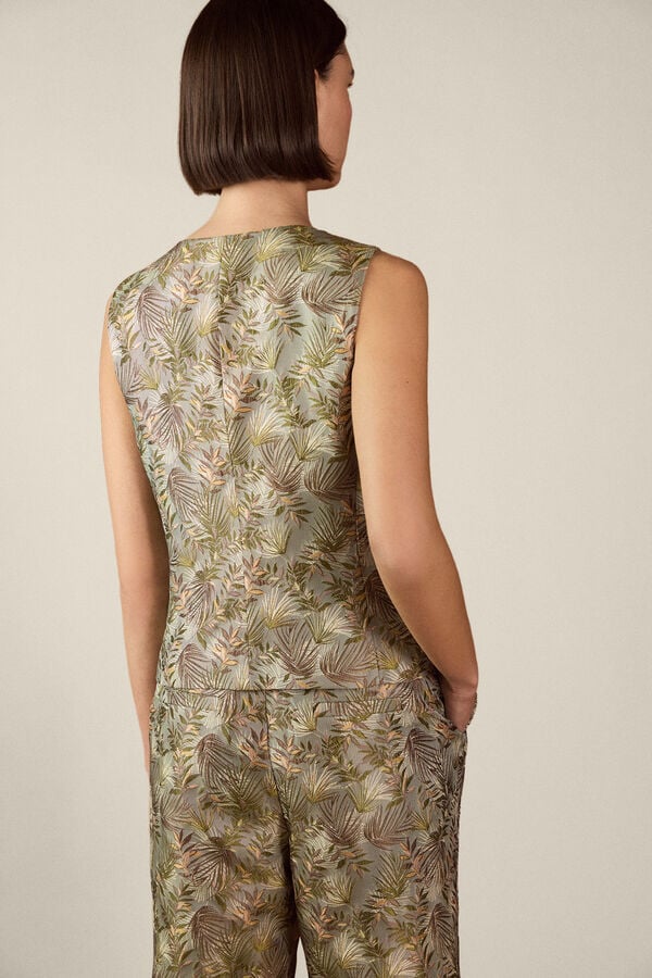 TFP by Tamara Falc&oacute; Jacquard gilet Green