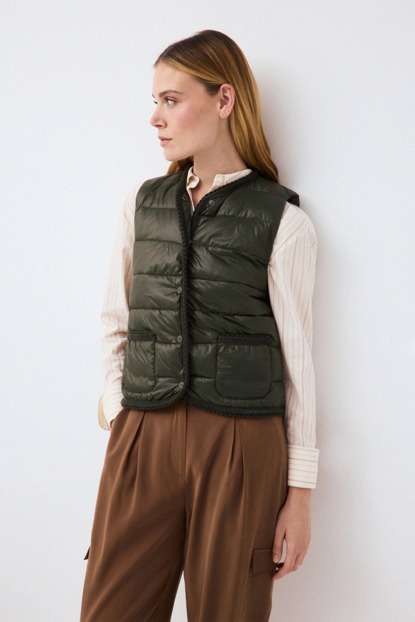 Pedro del Hierro Plain puffer gilet