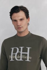 Pedro del Hierro Sweatshirt logo gola caixa Verde