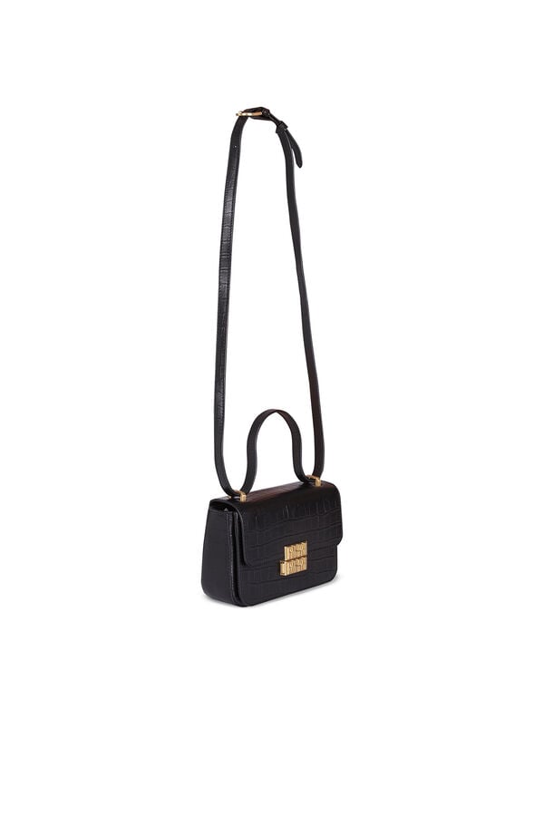 Pedro del Hierro Bolsa de ombro em pele com fecho em metal Preto