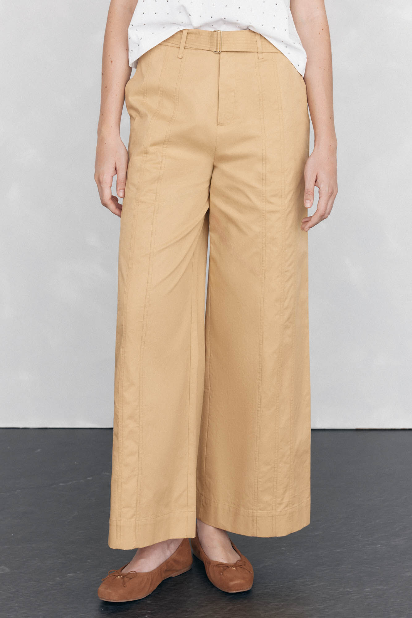 Pedro del Hierro Straight-leg trousers with seam detail