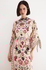 TFP by Tamara Falc&oacute; Positioned panels dress Beige