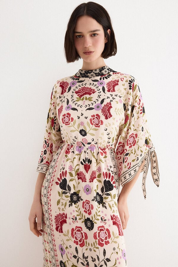 TFP by Tamara Falc&oacute; Positioned panels dress Beige