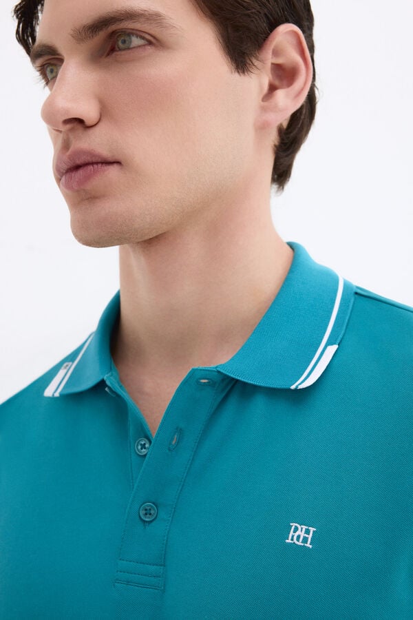 Pedro del Hierro Polo tips Turquoise