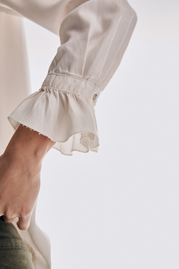 Pedro del Hierro 100% TENCEL&reg; Lyocell denim shirt Beige