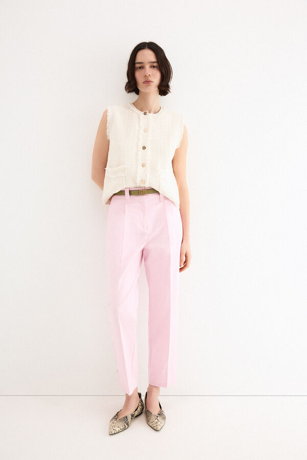 Pedro del Hierro Pleated trousers Pink