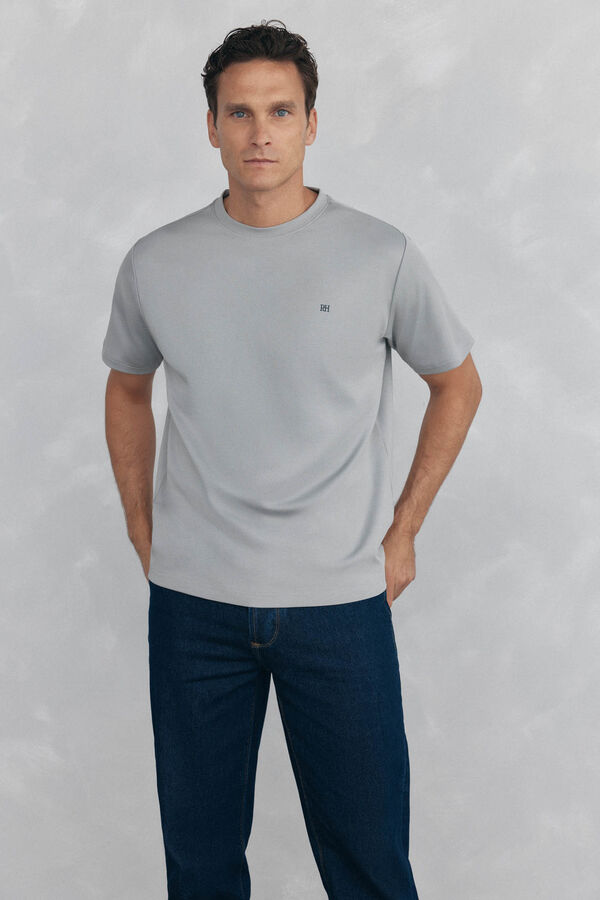 Pedro del Hierro Mercerized T-shirt Grey