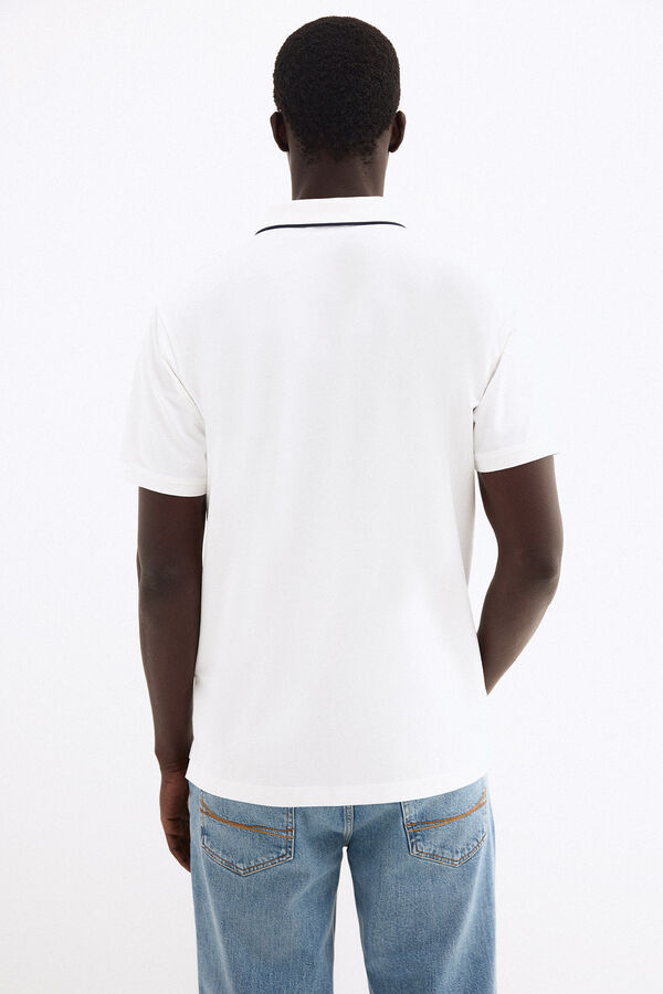 Pedro del Hierro Polo b&aacute;sico tips Blanco