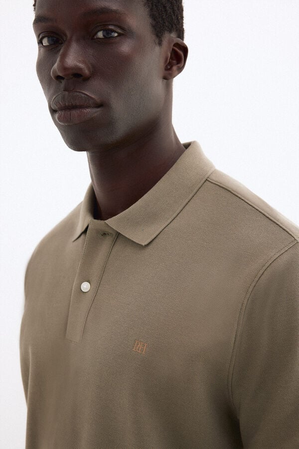 Pedro del Hierro Basic piqu&eacute; polo shirt Green