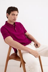 Pedro del Hierro Basic piqu&eacute; polo shirt Purple