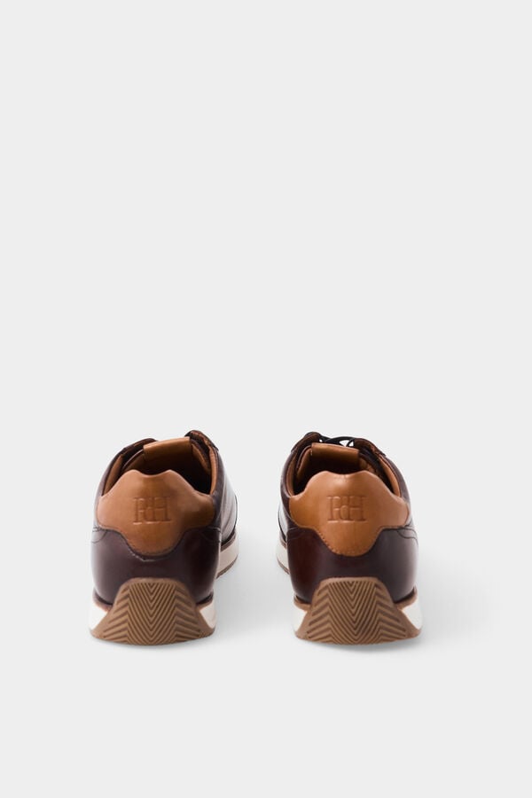 Pedro del Hierro Leather icon sneaker Brown