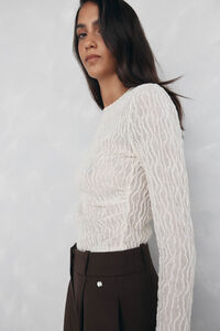 Pedro del Hierro Structured French-sleeved T-shirt