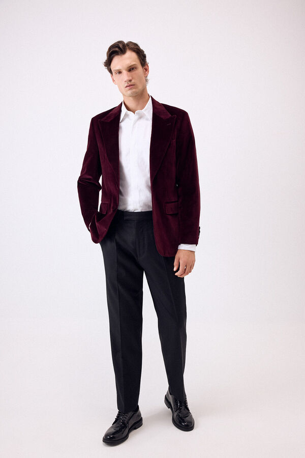 Pedro del Hierro Pleated trousers going out Black