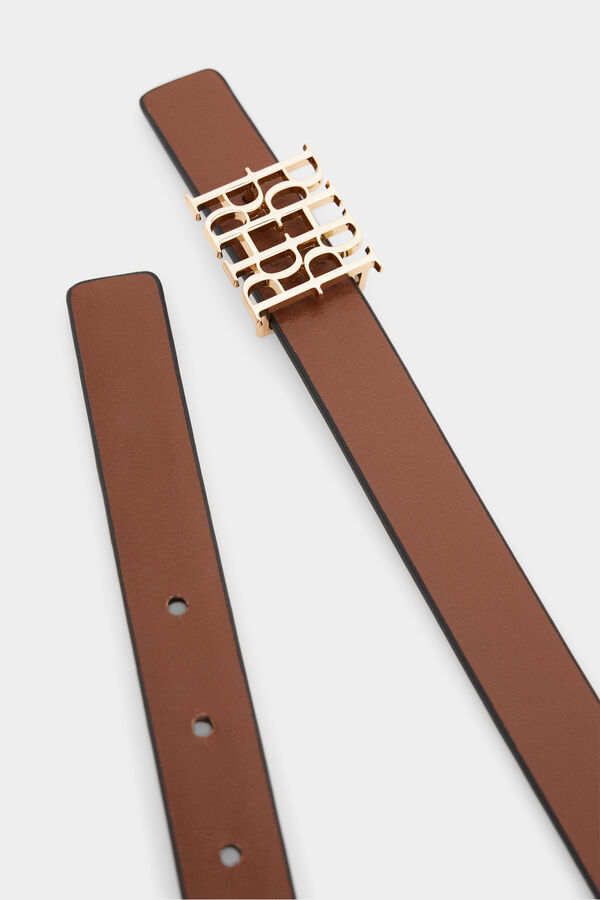 Pedro del Hierro Reversible leather belt Red