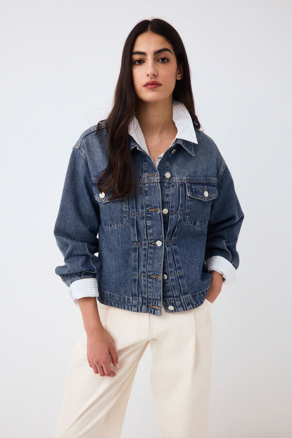 Pedro del Hierro Oversize denim jacket Blue