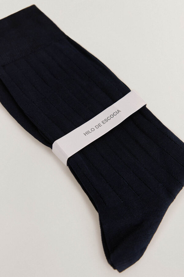 Pedro del Hierro Plain dress socks Blue