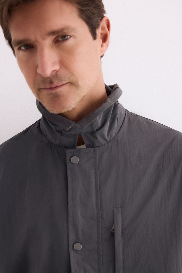 Pedro del Hierro Neck detail jacket Grey