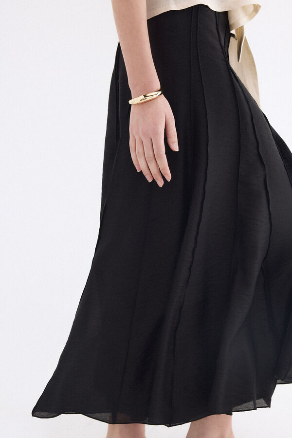 Pedro del Hierro Godet flared skirt Black