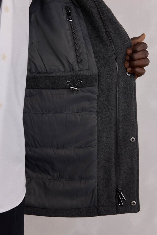 Pedro del Hierro Wool jacket with pockets Grey