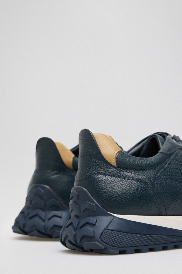 Pedro del Hierro Leather sneakers Blue