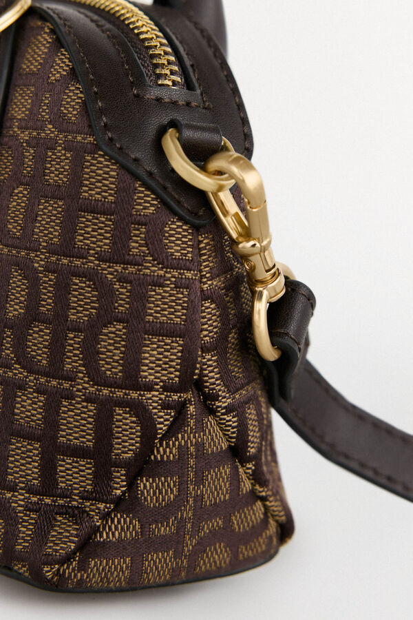Pedro del Hierro mini jacquard bowling bag Brown