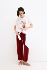 Pedro del Hierro T-shirt estampado frontal Branco