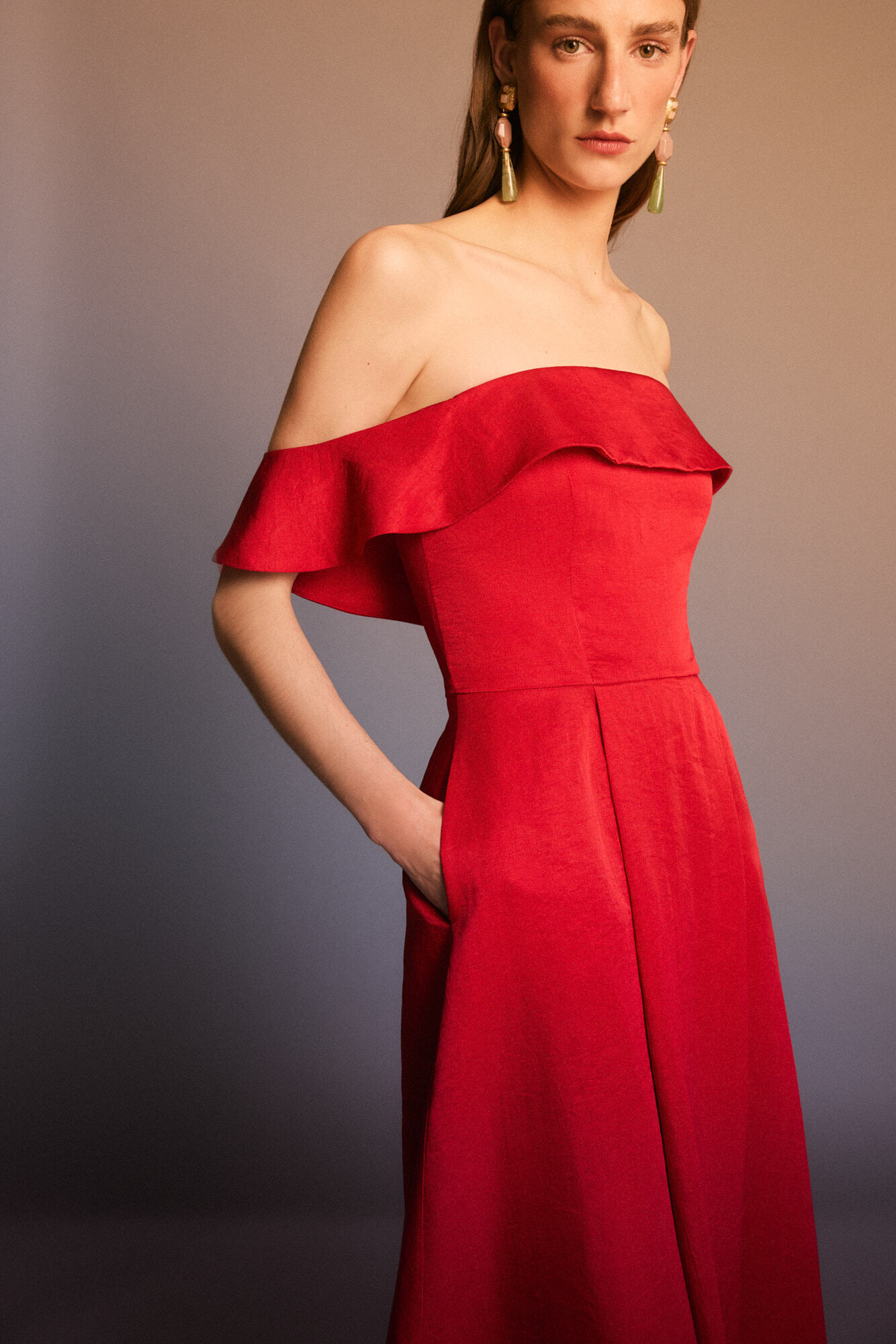 Pedro del Hierro Structured fabric midi dress