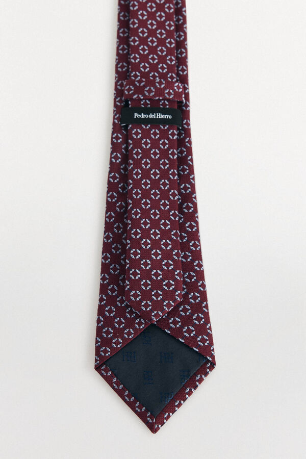 Pedro del Hierro Natural silk tie Burgundy