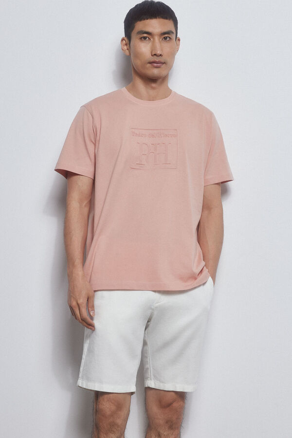 Pedro del Hierro Camiseta logo relieve Pink
