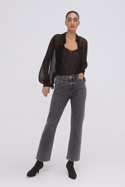 Pedro del Hierro Jeans straight fit strass Gris