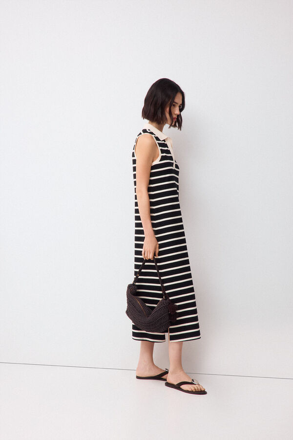 Pedro del Hierro Vestido gola polo Cizento