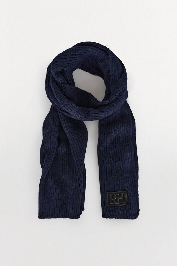 Pedro del Hierro Jersey-knit scarf Blue
