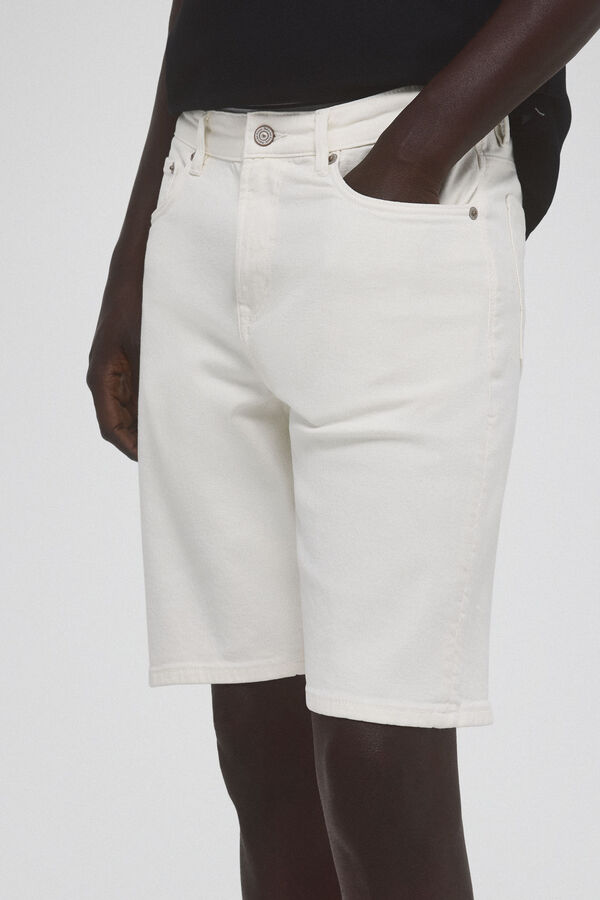 Pedro del Hierro Coloured denim Bermuda shorts White
