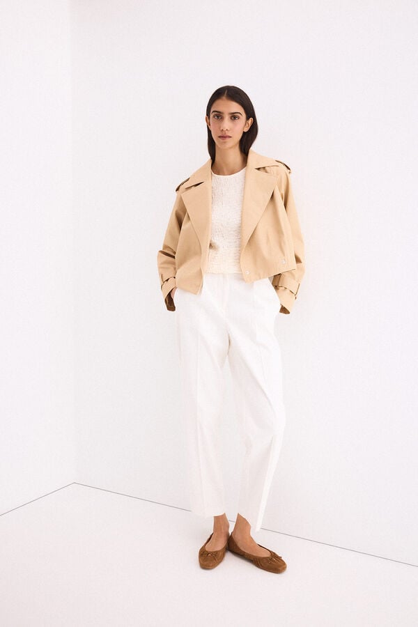 Pedro del Hierro T-shirt efeito enrugado Branco