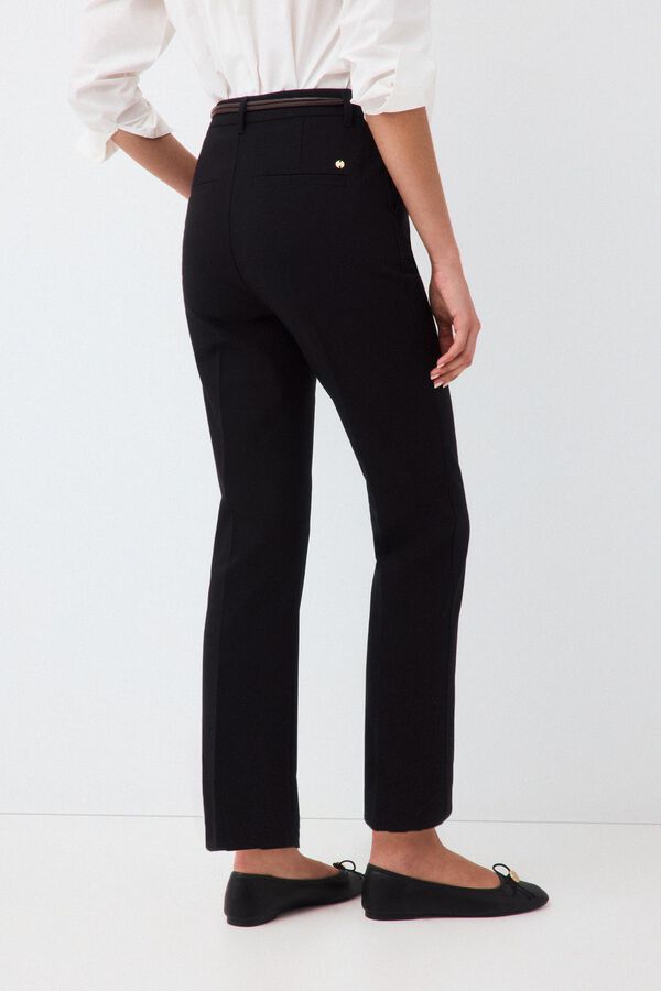 Pedro del Hierro Classic straight trousers Black